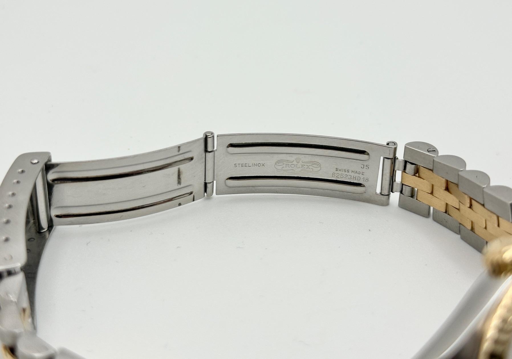 Rolex Datejust Midsize 68273 31mm Esfera Tapiz Champán Oro Amarillo 18k Acero en venta 1