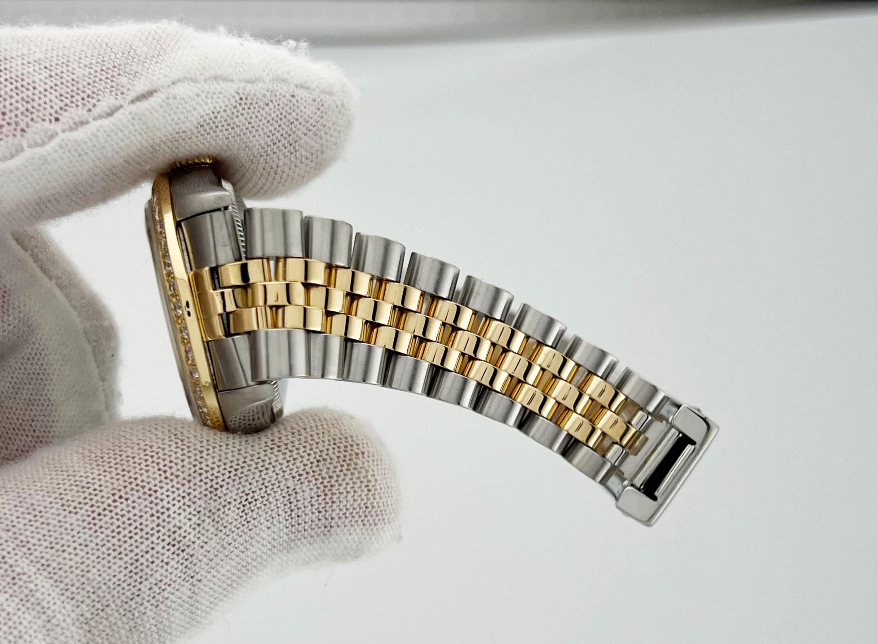 Rolex Datejust Midsize 68273 MOP Diamant-Zifferblatt 18K Gelbgold Edelstahl 31mm 6