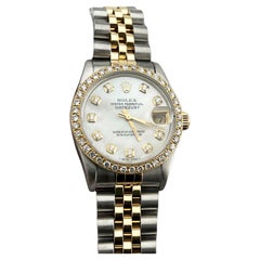 Rolex Datejust Midsize 68273 MOP Diamant-Zifferblatt 18K Gelbgold Edelstahl 31mm