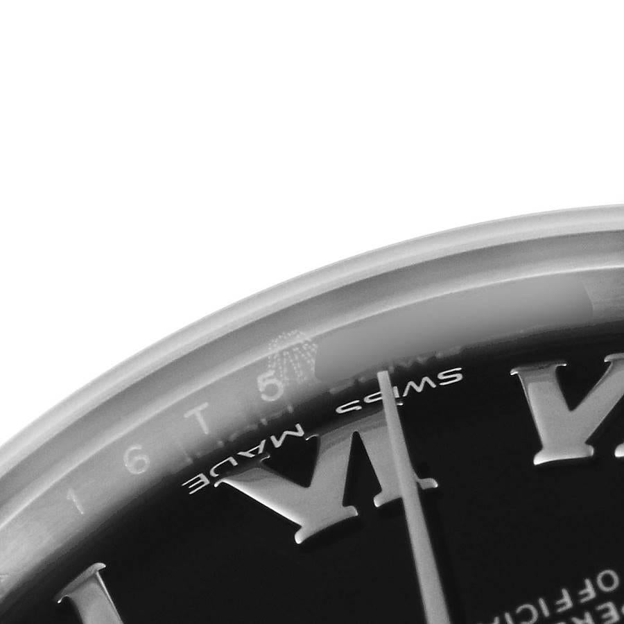 Rolex Datejust Midsize Black Dial Steel Ladies Watch 178240 In Excellent Condition In Atlanta, GA