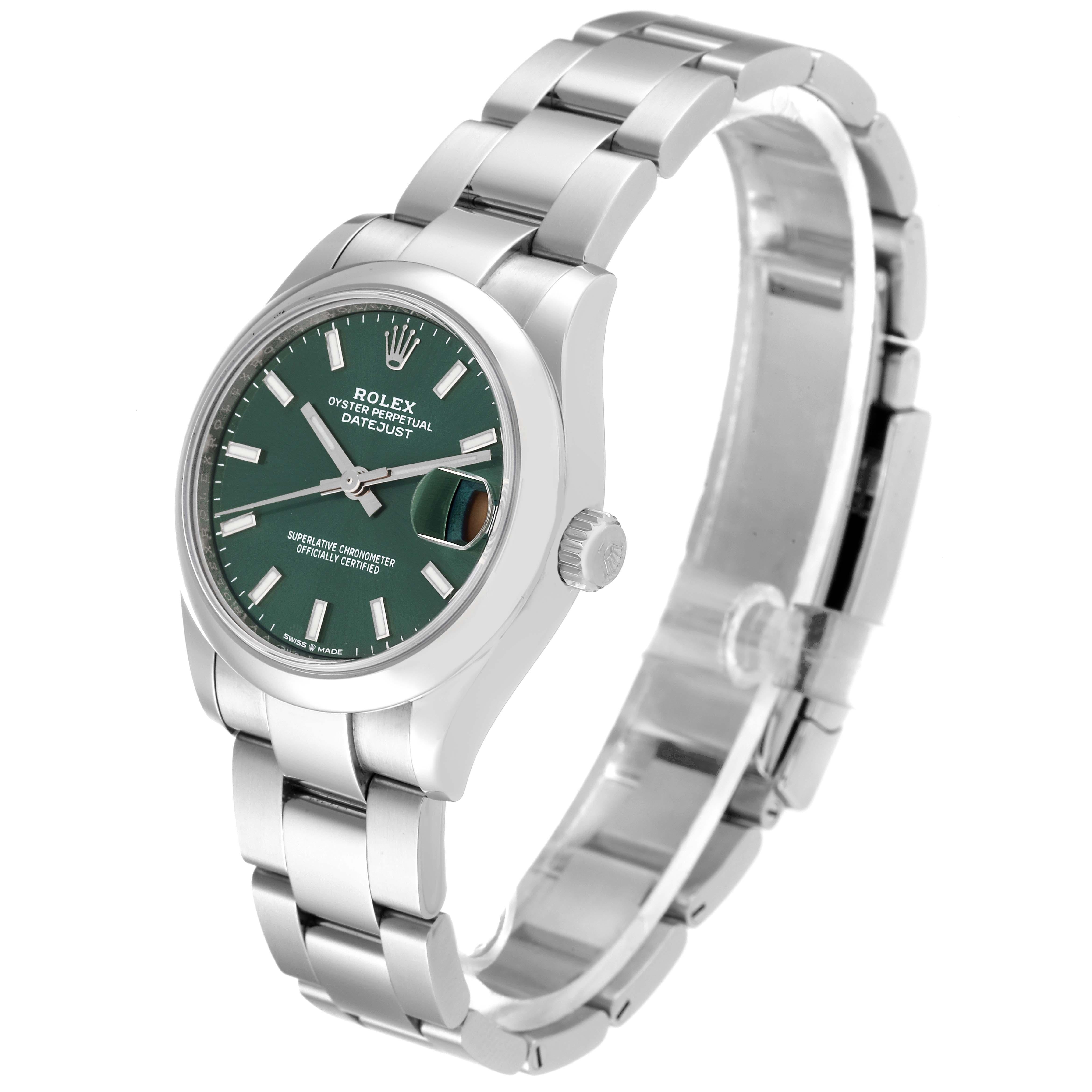 rolex oyster perpetual mint green