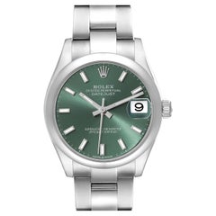 Rolex Datejust Midsize Quadrante verde menta Orologio da donna in acciaio 278240 Non indossato
