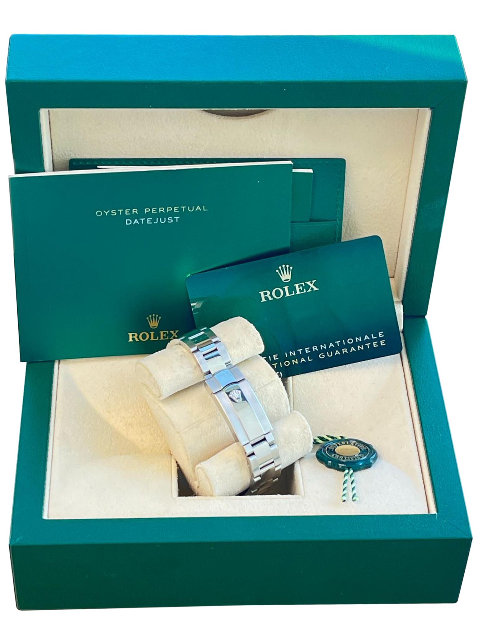 Rolex Datejust Midsize Mother of Pearl Diamond Dial Bezel Steel Watch 178384 For Sale 4