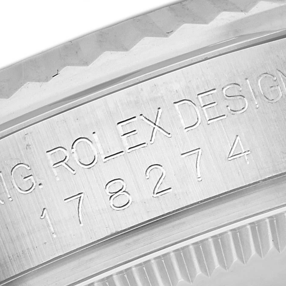 Rolex Datejust Midsize Montre nacre cadran diamant acier or blanc en vente 2