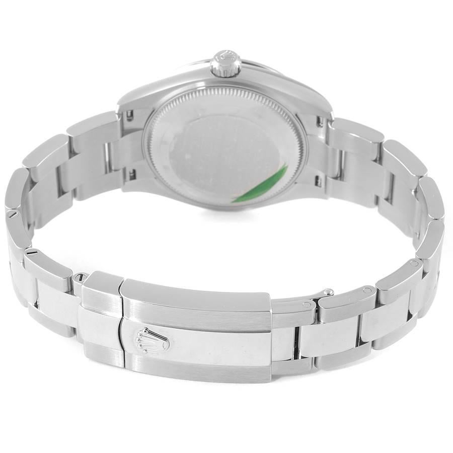 Rolex Datejust Midsize rosa römisches Zifferblatt Stahl Damenuhr 278240 ungetragen im Angebot 4