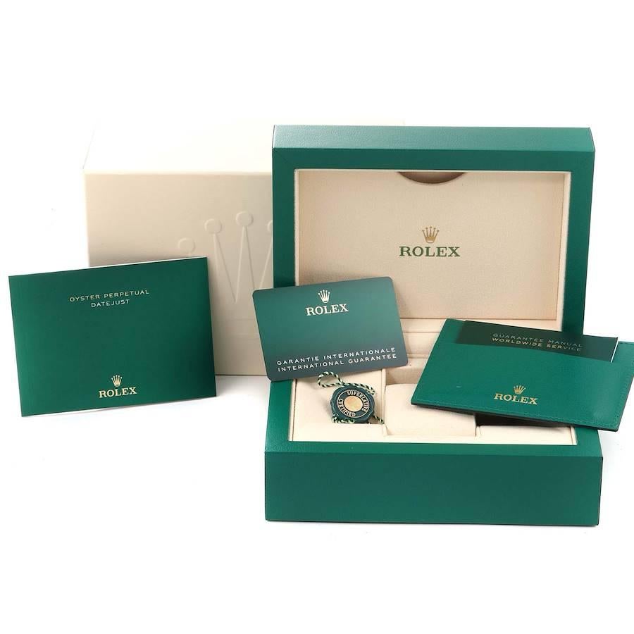 Rolex Datejust Midsize rosa römisches Zifferblatt Stahl Damenuhr 278240 ungetragen im Angebot 6