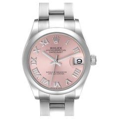 Rolex Datejust Midsize rosa römisches Zifferblatt Stahl Damenuhr 278240 ungetragen