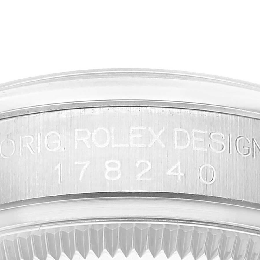 Rolex Datejust Midsize Steel Blue Roman Dial Ladies Watch 178240 Box Card 2