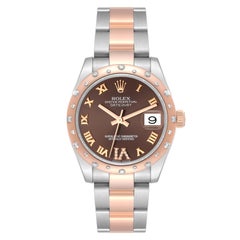 Rolex Datejust Midsize Stahl Rose Gold Diamant Damenuhr 178341 Box Karte