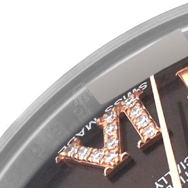 Rolex Datejust Midsize Steel Rose Gold Diamond Ladies Watch 178341 Box Card 1
