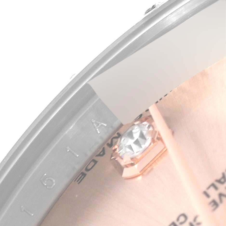 Rolex Datejust Midsize Steel Rose Gold Diamond Ladies Watch 178341 2