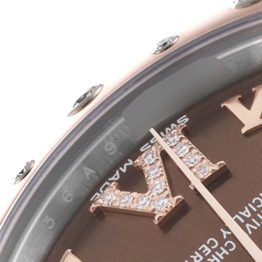 Rolex Datejust Midsize Steel Rose Gold Diamond Ladies Watch 178341 1