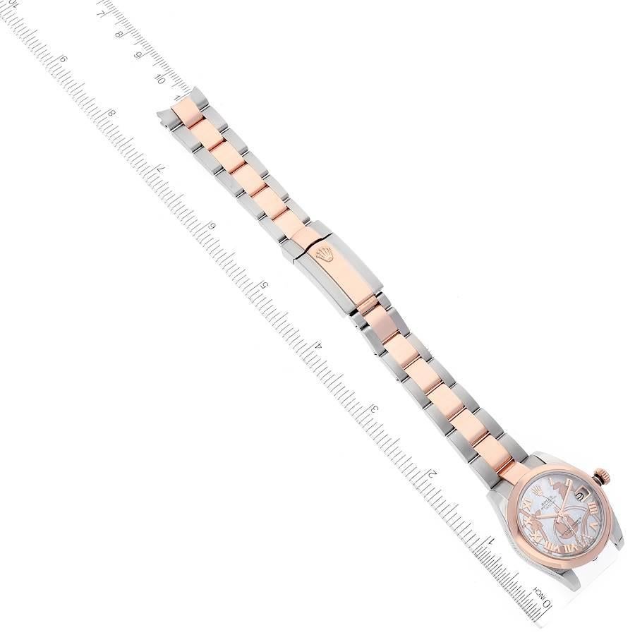 Rolex Datejust Midsize Stahl Roségold Gold Dornröschen Dream MOP Uhr 178241 Box Card im Angebot 6