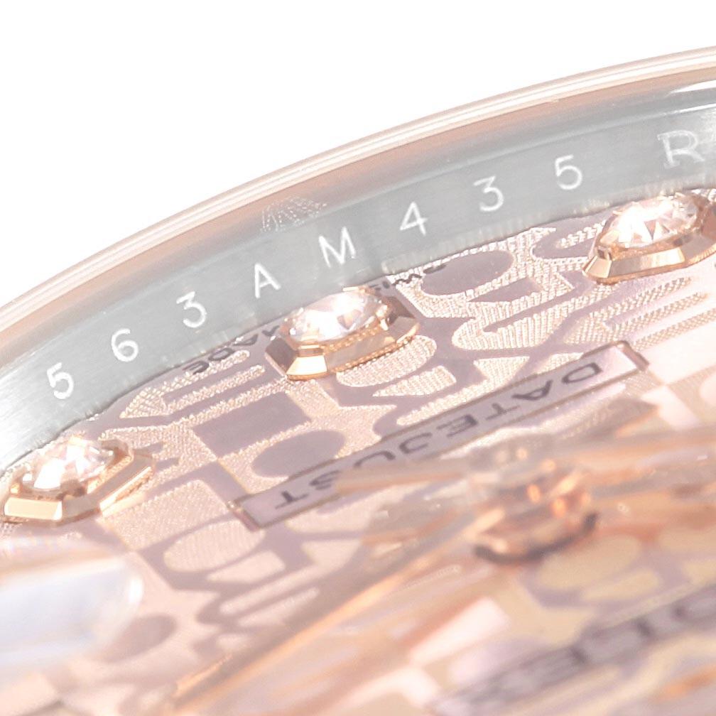 Rolex Datejust Midsize Steel Rose Gold White Roman Dial Watch 178271 Unworn For Sale 1