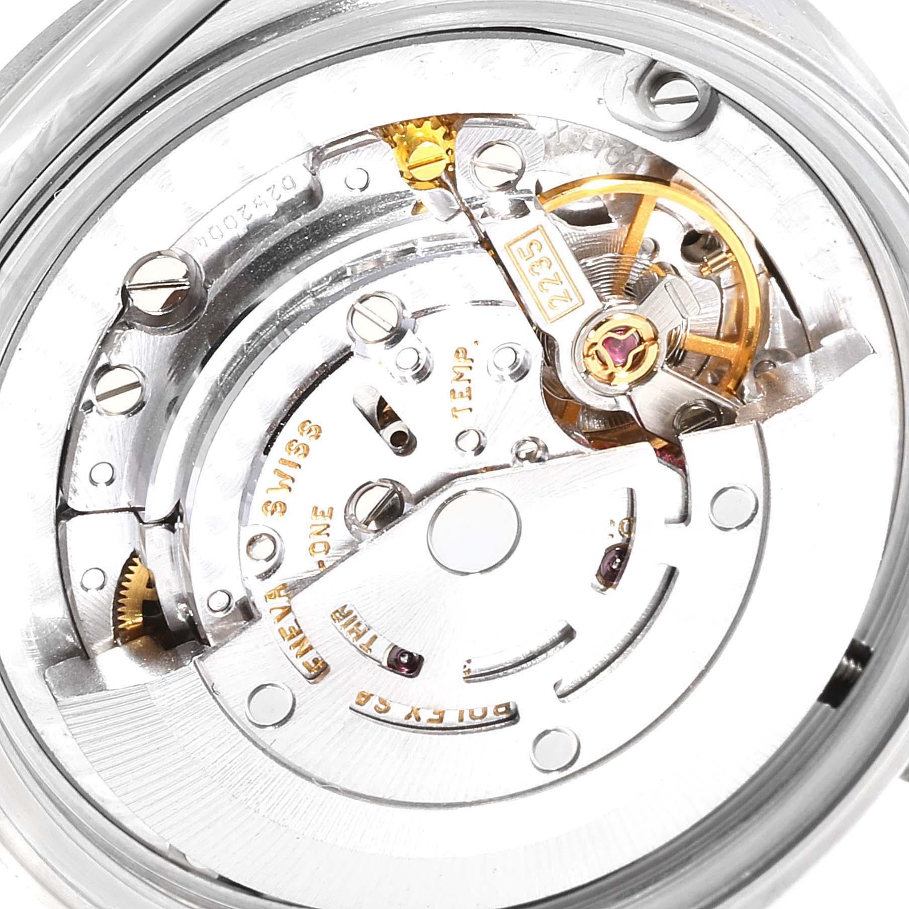 Rolex Datejust Midsize Steel White Gold Black Dial Ladies Watch 78274 2
