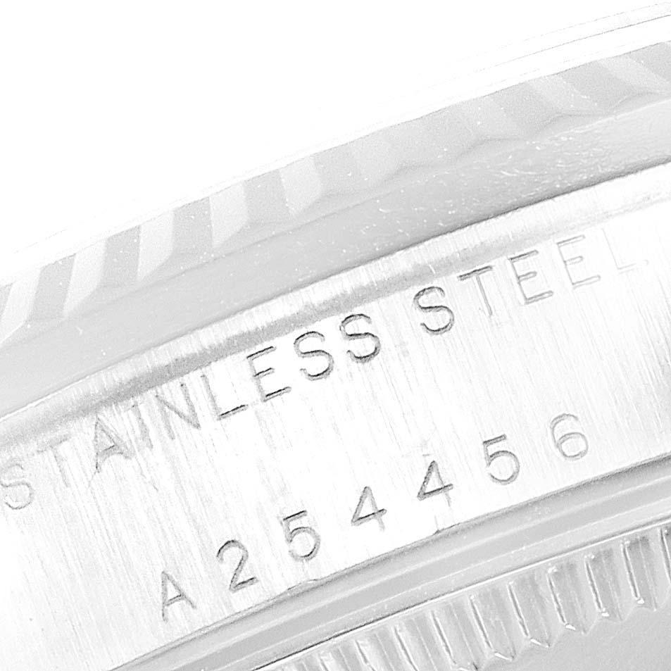 Rolex Datejust Midsize Steel White Gold Black Dial Ladies Watch 78274 4