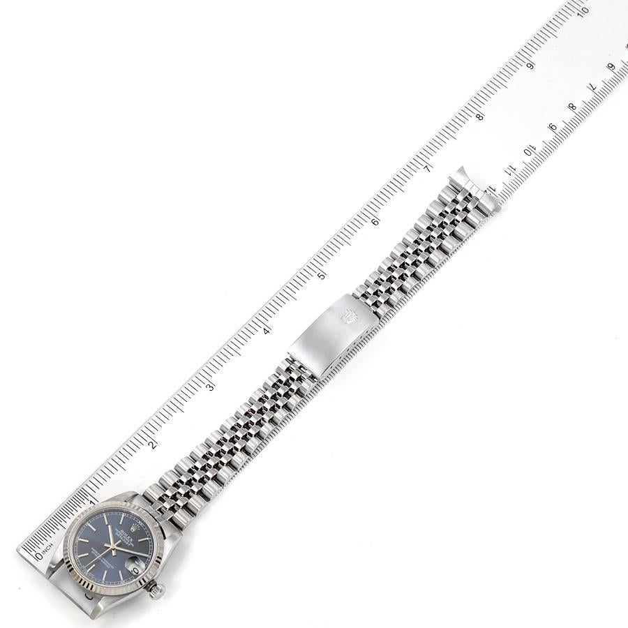 Rolex Datejust Midsize Steel White Gold Blue Dial Ladies Watch 78274 For Sale 5