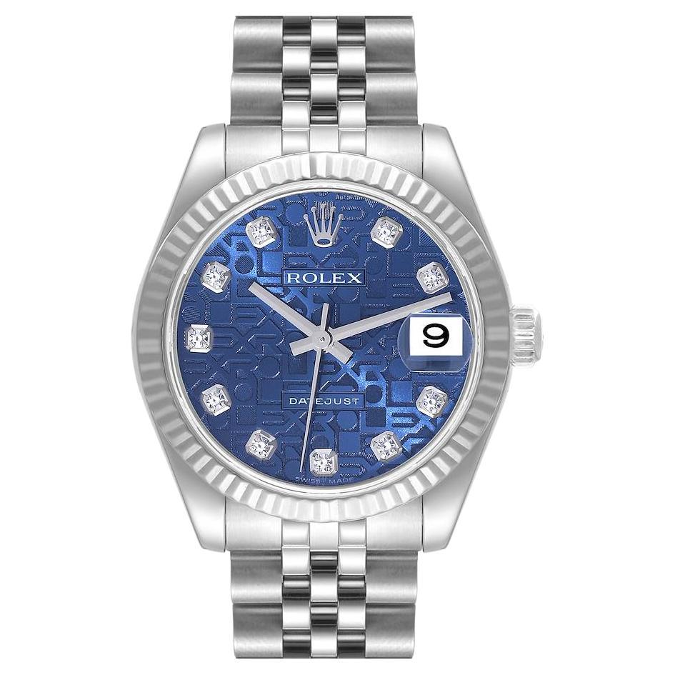 Rolex 2003 Full Set Mint Condition Midsize Datejust Blue Dial Watch at 1stDibs keshi rolex