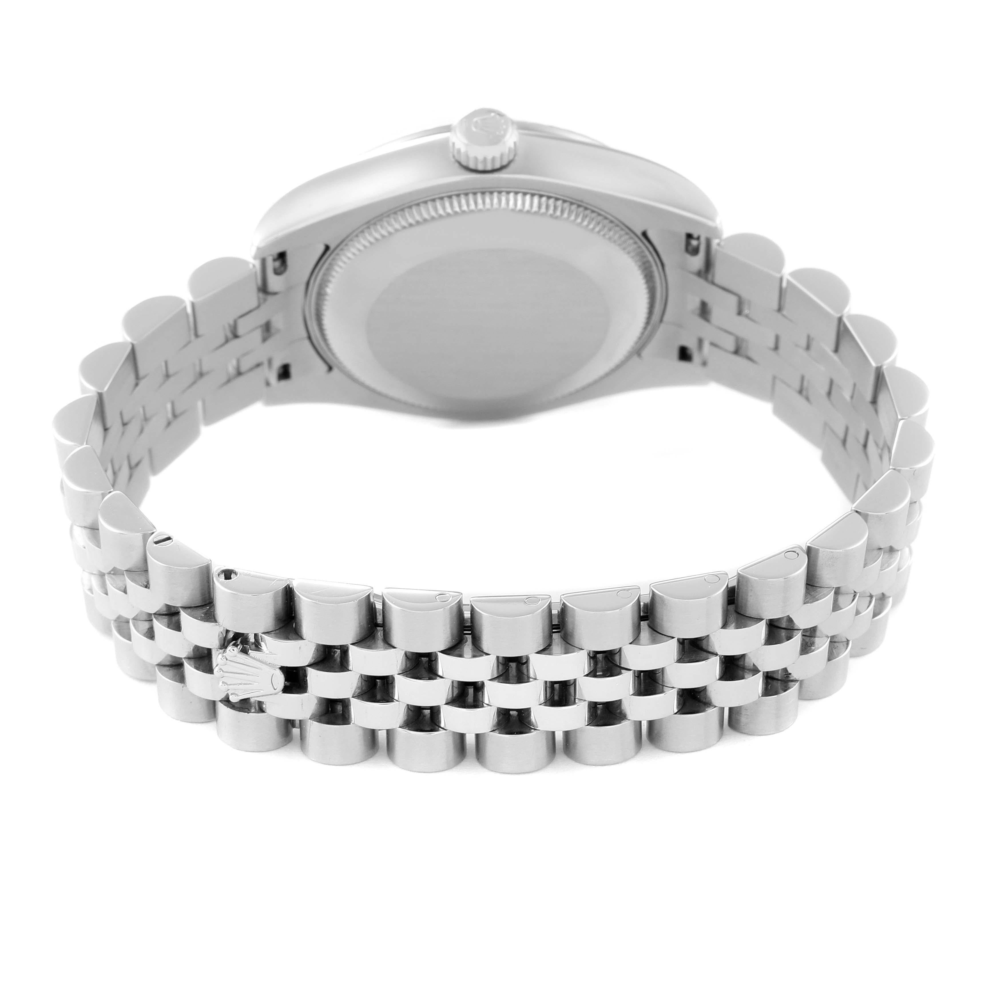 Rolex Datejust Midsize Steel White Gold Blue Diamond Dial Ladies Watch 5