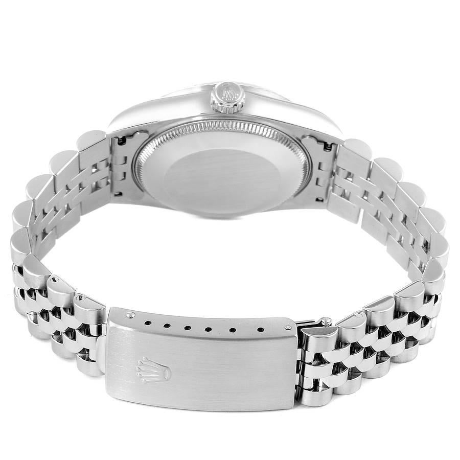Rolex Datejust Midsize Steel White Gold Diamond Dial Ladies Watch 68274 Papers For Sale 5