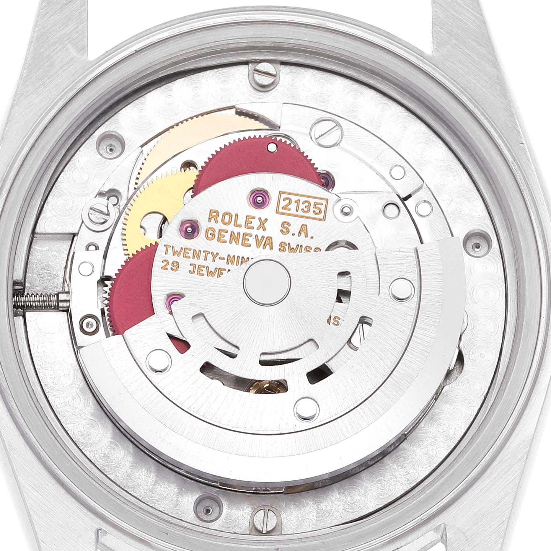 Rolex Datejust Midsize Steel White Gold Diamond Dial Watch 68274 3