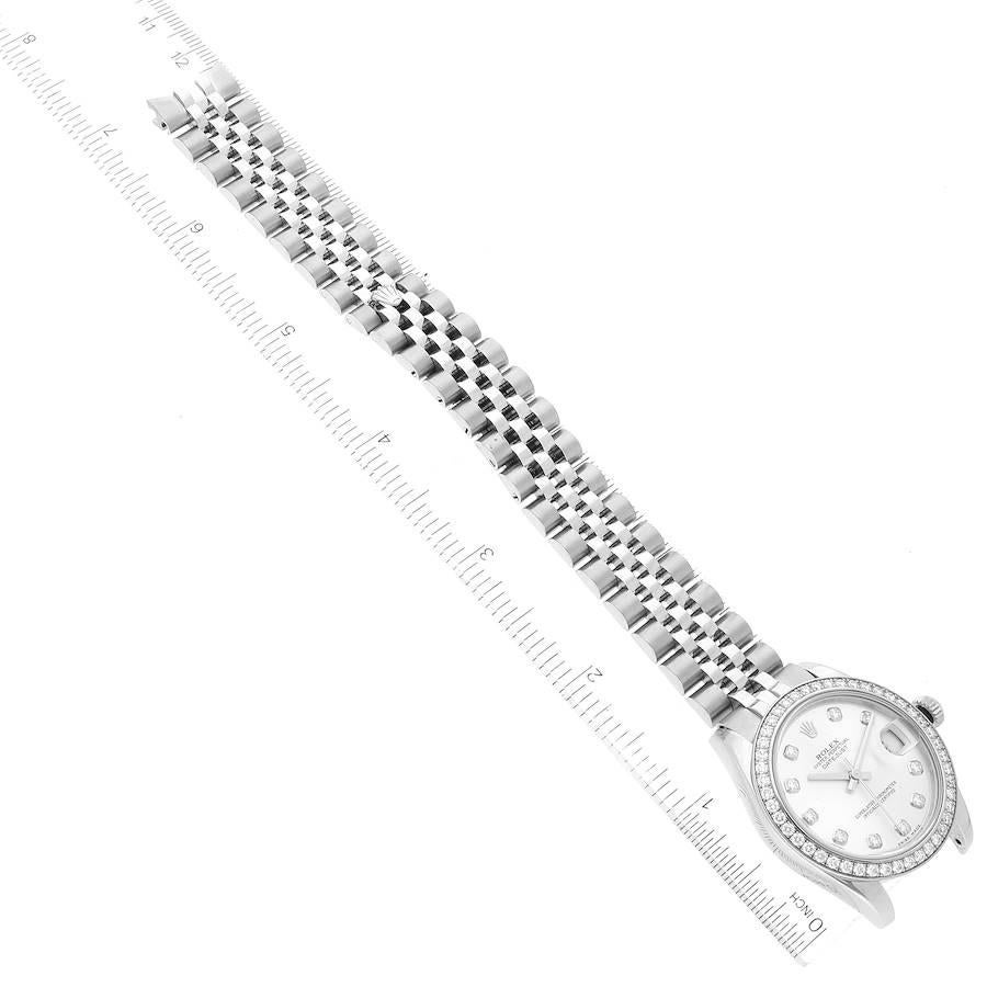 Rolex Datejust Midsize Steel White Gold Diamond Ladies Watch 178384 For Sale 6
