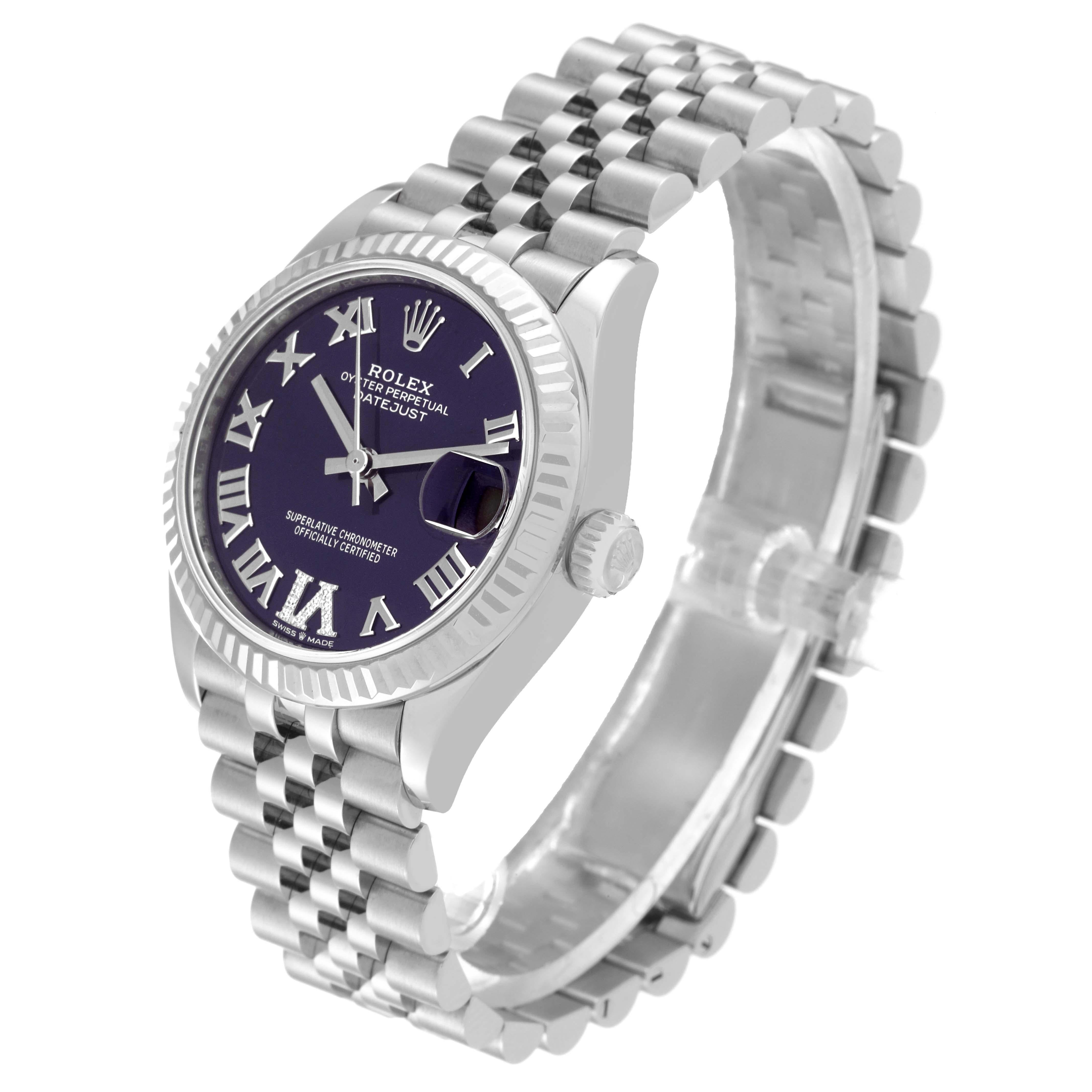 Women's Rolex Datejust Midsize Steel White Gold Diamond Ladies Watch 278274 For Sale