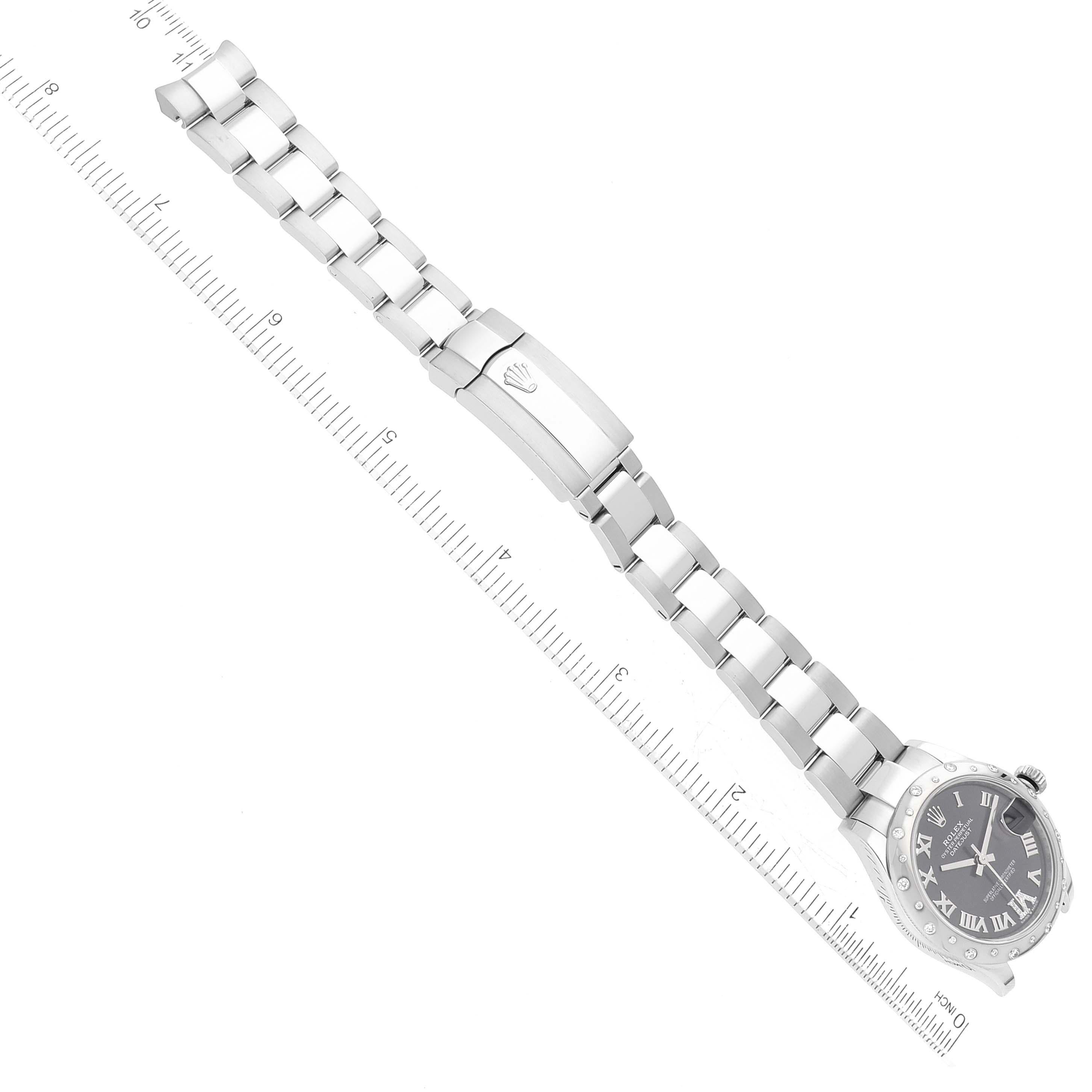 Rolex Datejust Midsize Steel White Gold Diamond Ladies Watch 278344 Box Card 5