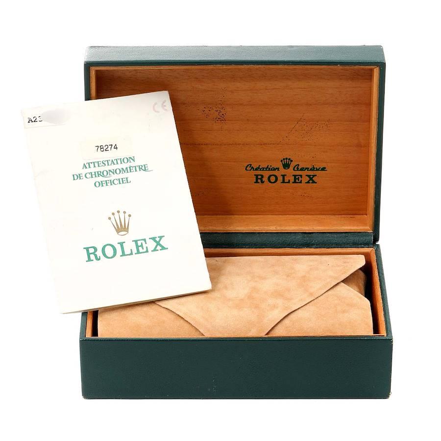Rolex Datejust Midsize Steel White Gold Diamond Watch 78274 Box Papers For Sale 8