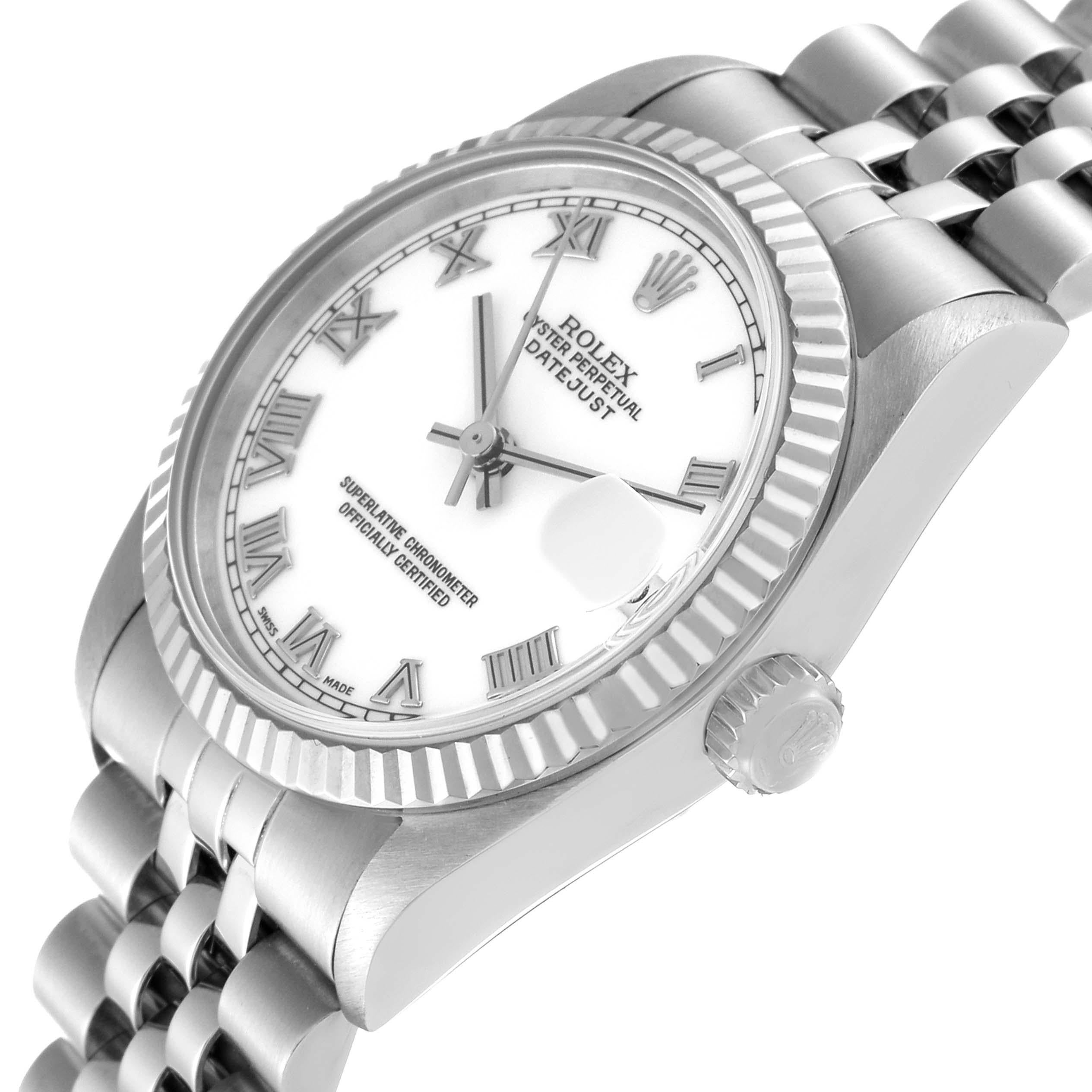 Rolex Datejust Midsize Steel White Gold Ladies Watch 68274 1