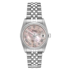 Rolex Datejust Midsize Steel White Gold MOP Dial Ladies Watch 78274