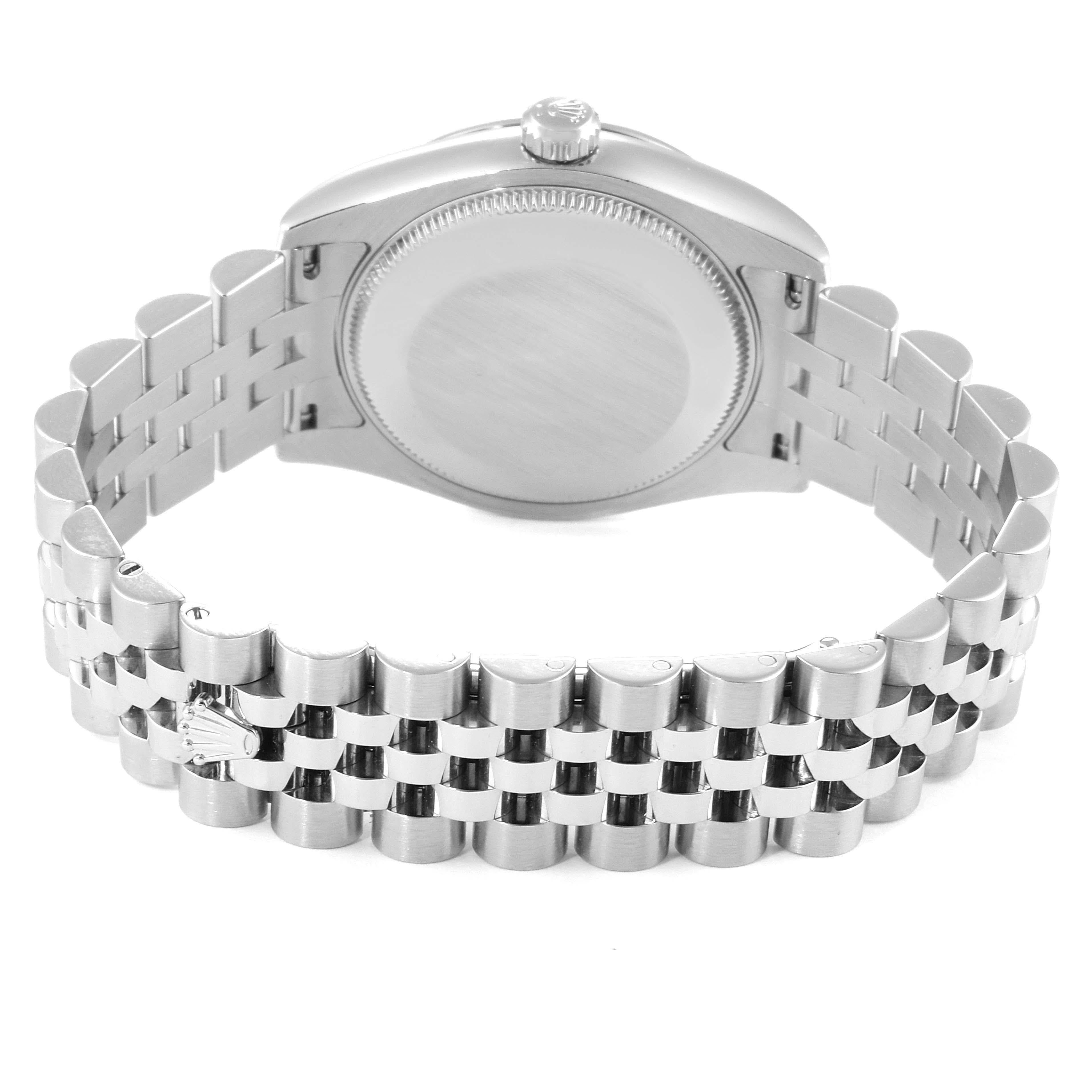 Rolex Datejust Midsize Steel White Gold MOP Diamond Ladies Watch 178274 For Sale 2