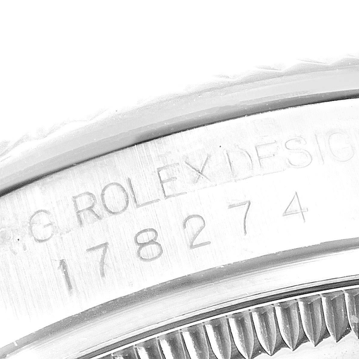 Rolex Datejust Midsize Steel White Gold MOP Diamond Ladies Watch 178274 For Sale 4