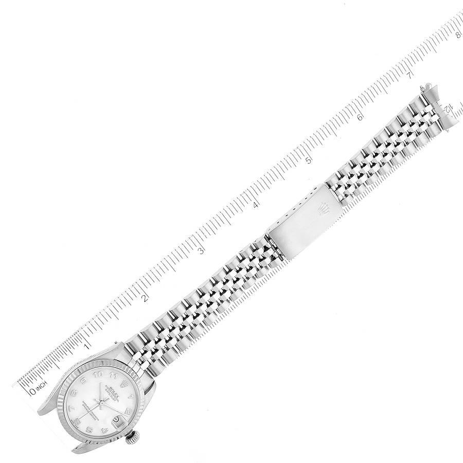 Rolex Datejust Midsize Steel White Gold Mother of Pearl Dial Ladies Watch 68274 3