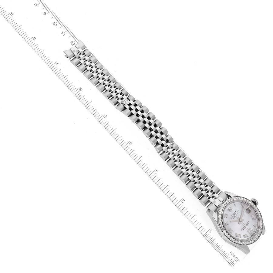 Rolex Datejust-Uhr aus Stahl und Weißgold mit Perlmutt-Diamant 178384 im Angebot 6