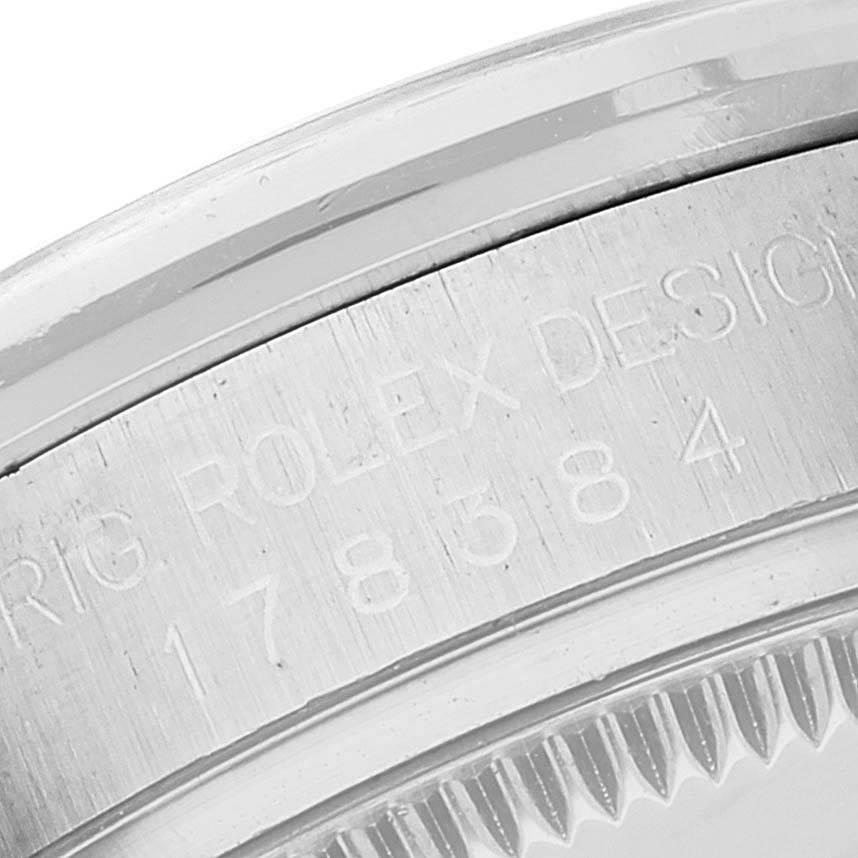 Rolex Datejust-Uhr aus Stahl und Weißgold mit Perlmutt-Diamant 178384 im Angebot 3