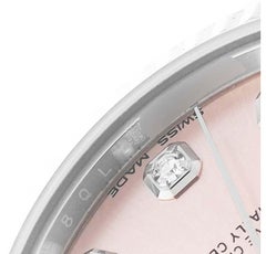 Rolex Datejust Midsize Steel White Gold Pink Diamond Dial Ladies Watch 178274