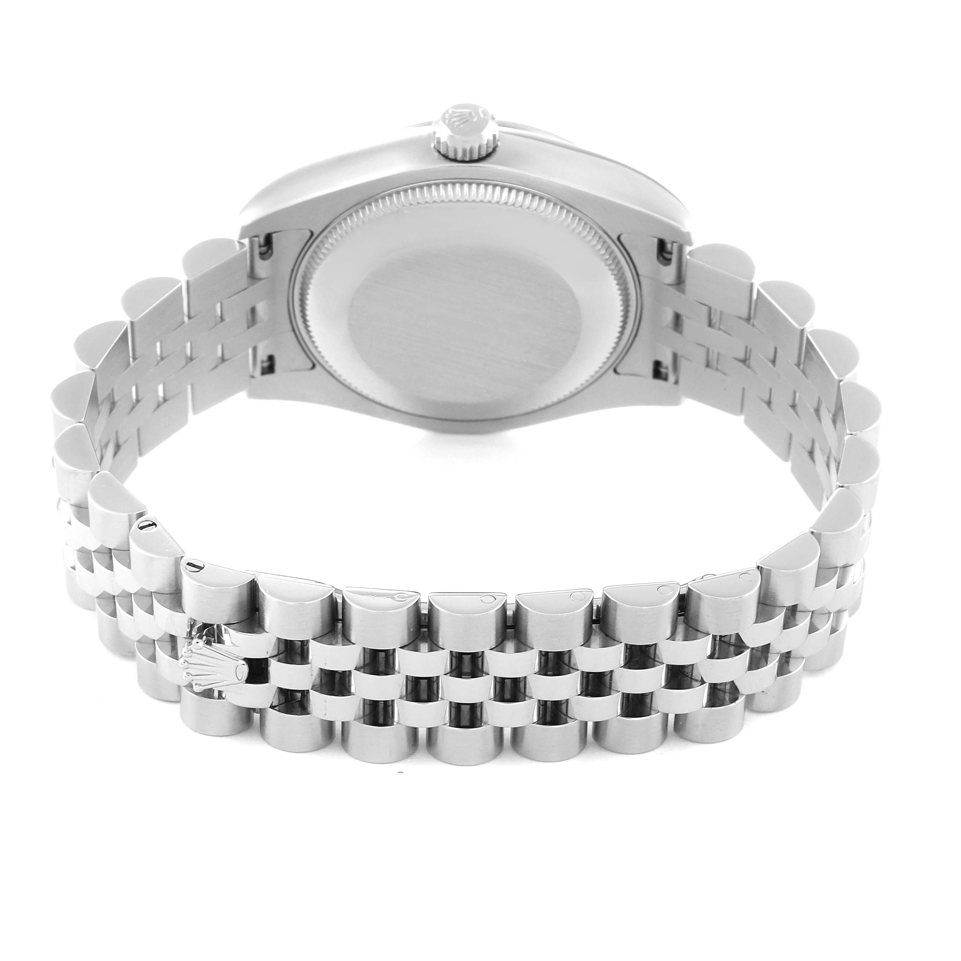 Rolex Datejust Midsize Steel White Gold Pink Diamond Dial Ladies Watch 178274 5