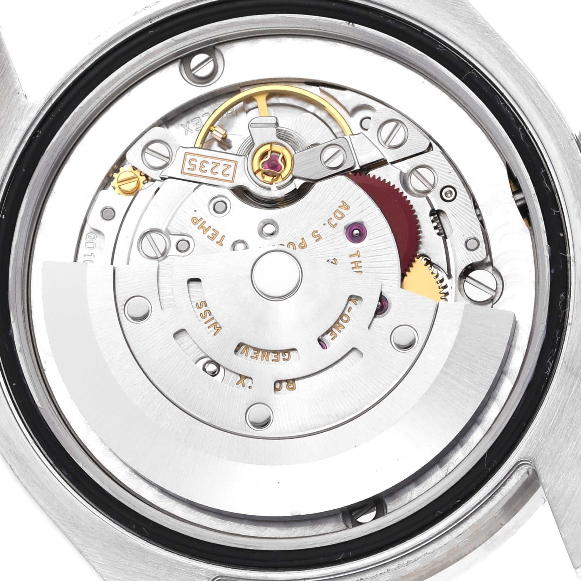 Rolex Datejust Midsize Steel White Gold Purple Dial Diamond Ladies Watch 178384 For Sale 4