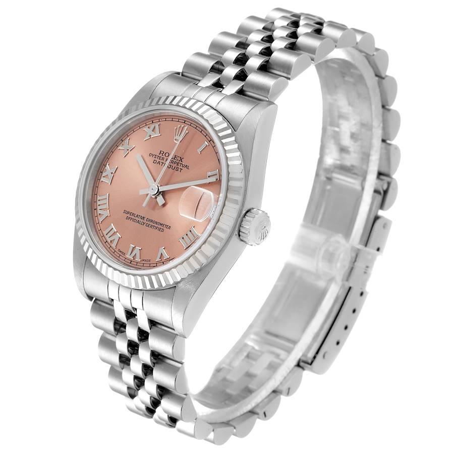 Women's Rolex Datejust Midsize Steel White Gold Salmon Dial Ladies Watch 78274