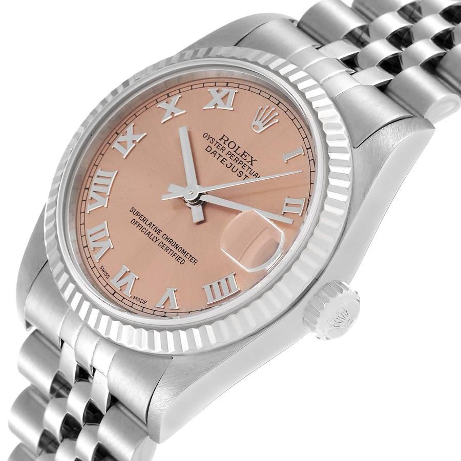 Rolex Datejust Midsize Steel White Gold Salmon Dial Watch 78274 Box Papers en vente 1