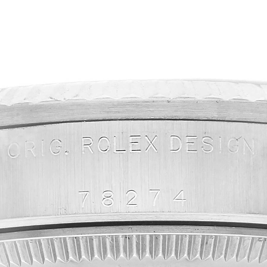 Rolex Datejust Damenuhr 78274 aus Stahl und Weißgold mit weißem Zifferblatt im Angebot 3