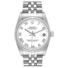 Rolex Datejust Damenuhr 78274 aus Stahl und Weißgold mit weißem Zifferblatt
