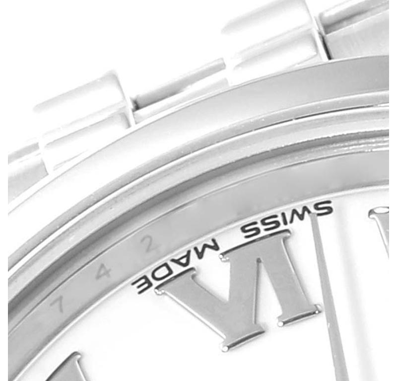 Rolex Datejust Midsize Steel White Roman Dial Ladies Watch 178240 Box Card 1