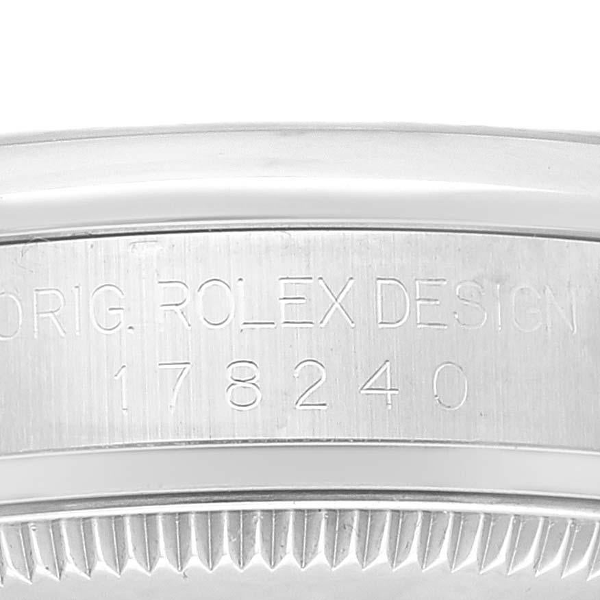 Rolex Datejust Midsize Steel White Roman Dial Ladies Watch 178240 Box Card 2