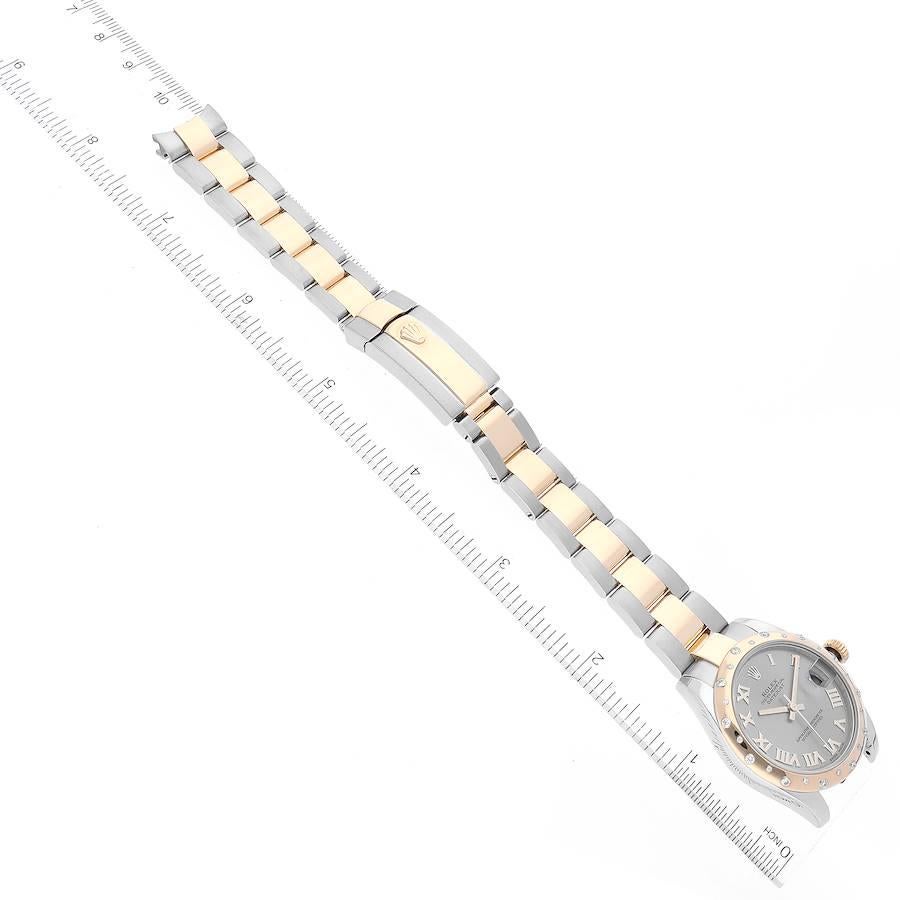 Rolex Datejust Midsize Steel Yellow Gold Diamond Bezel Watch 178343 5
