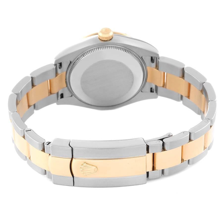 Rolex Datejust Midsize Steel Yellow Gold Diamond Bezel Watch 178343 4