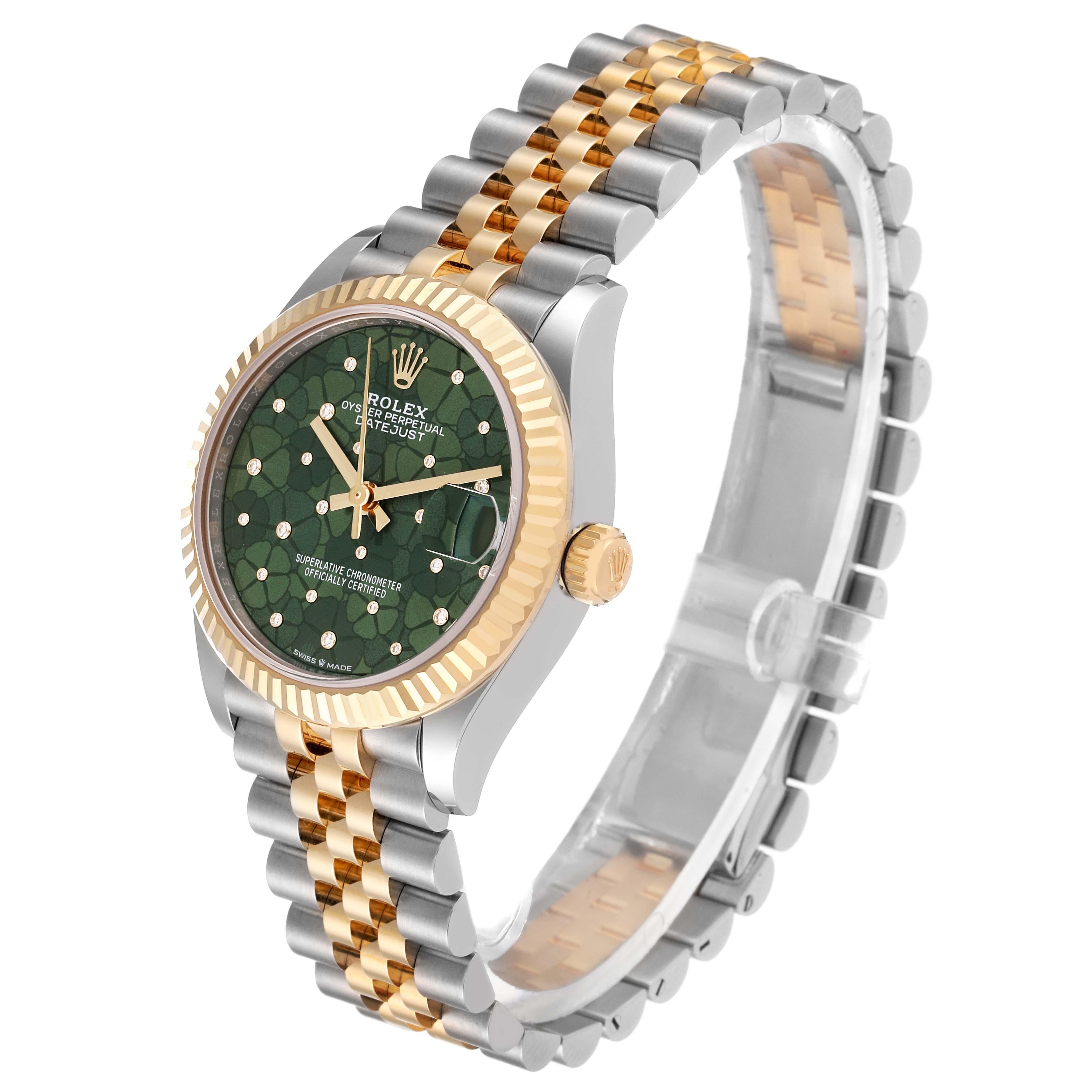 Women's Rolex Datejust Midsize Steel Yellow Gold Diamond Dial Ladies Watch 278273 Unworn