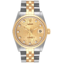 Rolex Datejust Midsize Steel Yellow Gold Diamond Dial Ladies Watch 68273 Rolex Datejust Midsize Steel Yellow Gold Diamond Dial Ladies Watch 68273