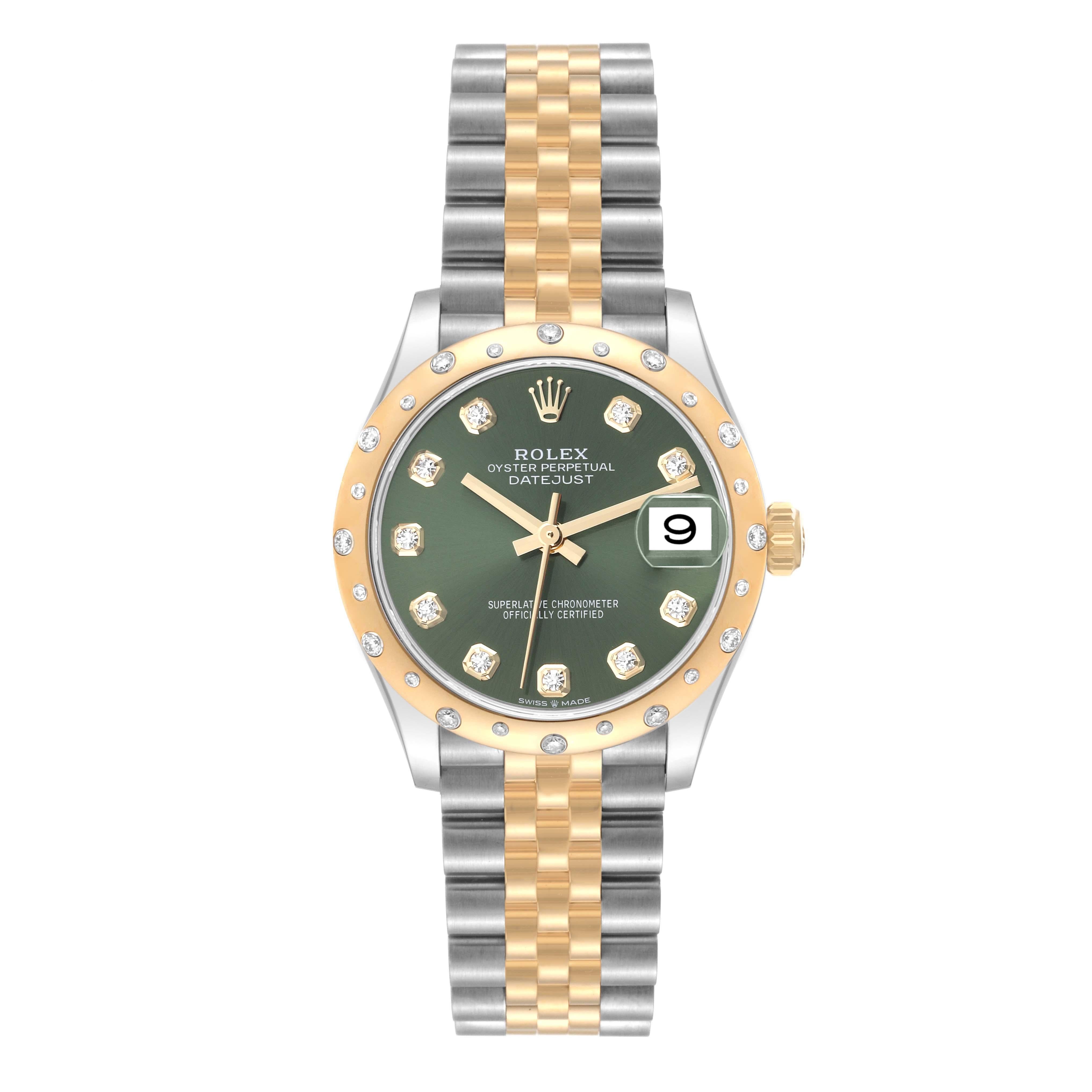 Rolex Datejust Midsize Steel Yellow Gold Diamond Ladies Watch 278343 Unworn 2